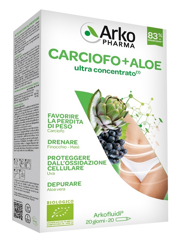 ARKOFLUIDI CARCIOFO+ALOE VERA 20 FLACONCINI 200 G - Farmaciapacini.it