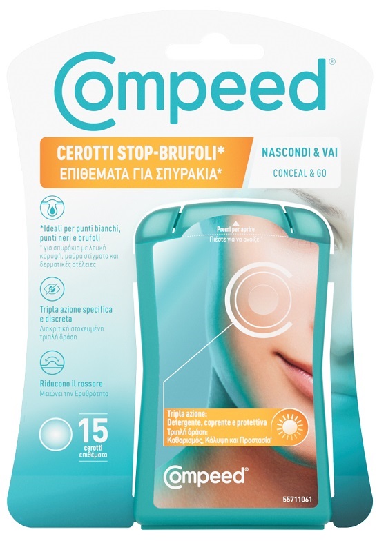 COMPEED CEROTTI STOP BRUFOLI NASCONDI & VAI 15 PEZZI - Farmaciapacini.it