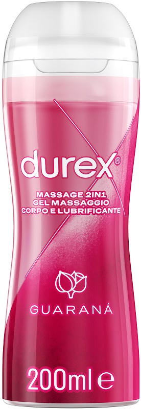 DUREX MASSAGE 2 IN 1 GEL MASSAGGIO CORPO E LUBRIFICANTE GUARANA' 200 ML - scadenza 31.12.2025 - Farmaciapacini.it