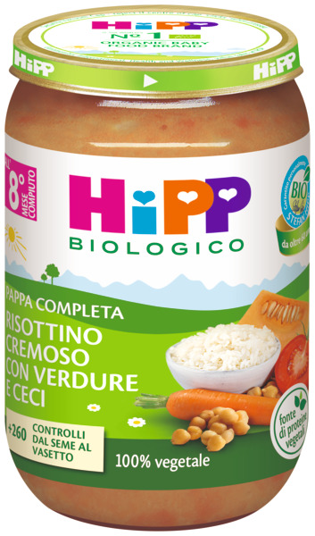 HIPP RISOTTINO CREMOSO VERDURE CECI 220 G - Farmaciapacini.it