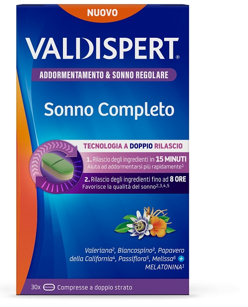 VALDISPERT SONNO COMPLETO 30 COMPRESSE A DOPPIO STRATO - Farmaciapacini.it
