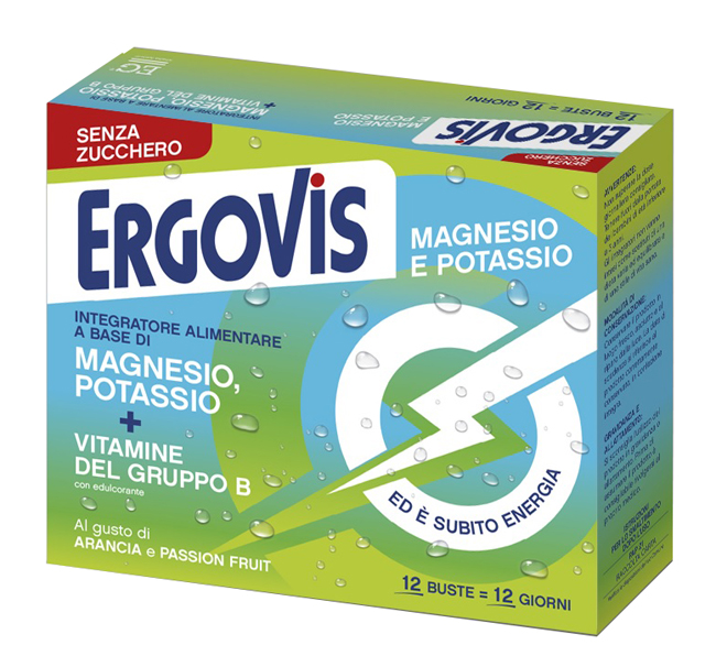 ERGOVIS MG+K VITAMINE B SENZA ZUCCHERO 12 BUSTINE - Farmaciapacini.it