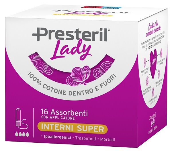 LADY PRESTERIL  ASSORBENTE INTERNO COMPACT SUPER PLUS 16 PEZZI - Farmaciapacini.it