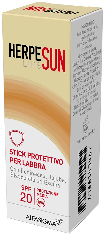 HERPESUN LIP STICK LABBRA SPF 20 5 ML - Farmaciapacini.it